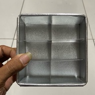 6-Hole Brownie Pan and Dividers, Size 10x10 cm, Height 4 cm / 1 Set of Brownie Cake Dividers, 6 Squa