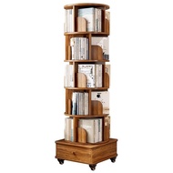 She Shelf Rotating Storage Movable with Household Wheels Living Room 360 Student Painting Bookshelf 