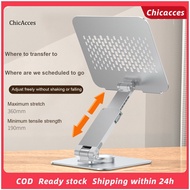 ChicAcces Heat Dissipation Laptop Stand Standing Desk Laptop Stand 360° Rotatable Laptop Stand Adjustable Height Folding Holder for Notebook Phone Tablet