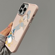 Casing for iPhone 12 13Promax 15Promax 7plus 8 7 8plus 6plus 14 15 X XR XS MAX 12Promax 11Promax 11 Cute Duck Back Gray Bunny Metal Photo Frame Drop Protection Soft Case