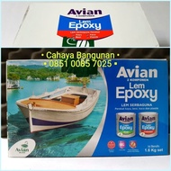 Ready Lem Epoxy Resin Avian 2 Komponen 2Komponen Kapal Besar 16 Kg