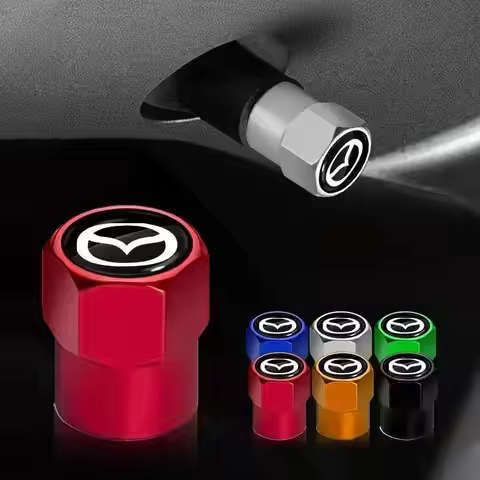 4Pcs Car Tire Valve Stem Dust Cap Tire Valve Nozzle Accessories For Mazda 3 6 CX5 2 CX3 CX9 MX5 RX8 