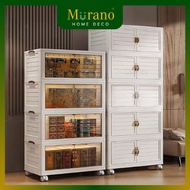 Murano 40-65cm(W)  2/3/4/5 Layers Foldable Storage Cabinet Double Doors Storage Box Stackable Storag