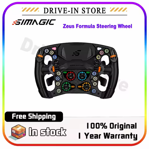 Simagic Zeus Formula Steering Wheel 280mm Carbon Fiber Steering Wheel 4 Inch Dashboard For Simulated