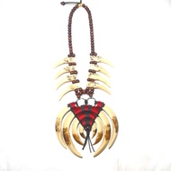 Dayak Ethnic Necklace, Fang Variation, Men's Ethnic Necklace Assembly