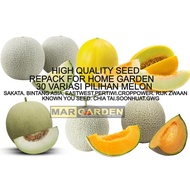 Premium Seed- 10 Biji Benih Rock Melon Golden Melon Pelbagai Variasi
