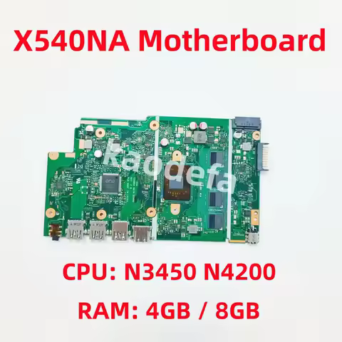 X540NA Mainboard For ASUS X540NA Laptop Motherboard CPU: N3450 N4200 RAM: 4GB / 8GB 100% Test OK