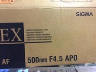 [高雄明豐相機] 保固一年] SIGMA APO 500mm F4.5 EX HSM 免運 全新品 庫存 便宜賣