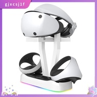 For PS VR2 Charging Station with Colorful RGB Light and Headset Holder,VR Game Controller Charging D