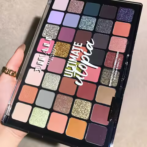 Shimmer Eyeshadow Palette 40 Colors Eye Shadows Matte Glitter Pigment Eye Shadows Wterproof Korean E