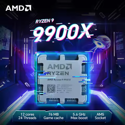 AMD Ryzen 9 9900X 120W 4.4GHz Gaming Processor 4NM L3=64M 12-Core 24-Thread R9 9900X DDR5 Socket AM5