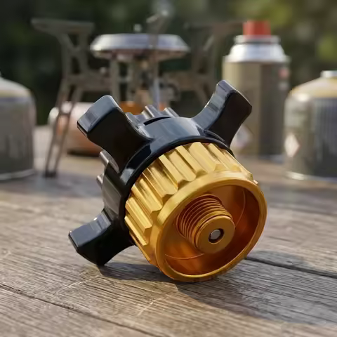 1PC Outdoor Stove Gas Canister European Canister Connector Adapter EN417 Threaded Valve Stoves Screw