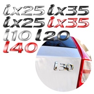 Car Emblem 3D Metal Body Decals Rear Tail Trunk Badge Sticker For Hyundai N Line I10 I20 I30 I40 IX2