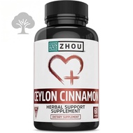 Zhou Heart Hero Ceylon Cinnamon - Ceylon Cinnamon Capsules for Women and Men, Cinnamon Verum Supplem