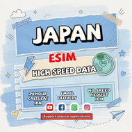 Japan eSIM 4G Data Instant 24h Email Delivery High Speed Data Total Unlimited Japan SIM Card