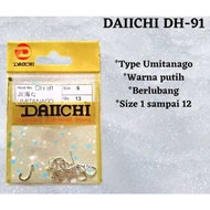 MATA DAICHI HOOK DH-91 UMITANAGO Silver Hole Mata Kail Udang Galah