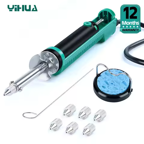 YIHUA 30W 929D-V Electric Vacuum Desoldering Iron Suction Pump Iron Gun Soldering Repair Tool with W