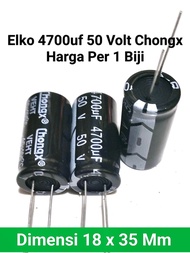 Elko 4700uf 50V Chongx Hitam Capasitor elco 4700uf 50V