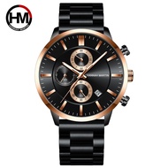 Hannah Martin Multi-Function Calendar Quartz Watch Ice Blue Fashion Student Waterproof Watch EYUE