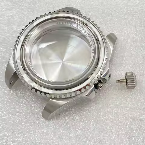 44mm H/O Escape Valve Watch Case Fit 28.5mm Dial For Deep Sea Dweller Seiko NH35/36/4R Movement 904L