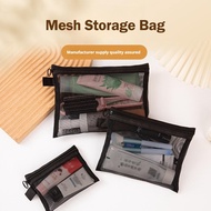 Women Mesh Cosmetic Bag Travel Storage Makeup Bag Organizer Pouch Portable Up Large Make Beauty U4e2