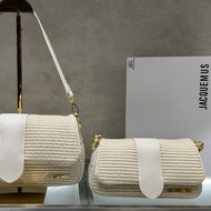 Ketiak Le Niche Bambimou Jacquemus Beg Wanita Petit Bahu Tunggal Beg Selempang Perancis Beg Jerami