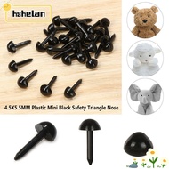 HSHELPH 100pcs/bag Safety Triangle Noses Accessories Plastic Black 4.5X5.5MM