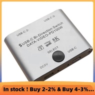 Bi Directional USB C Switch Splitter 8K USB C Switcher KVM 8K 60Hz 4K 144Hz Video for Multiple Sourc