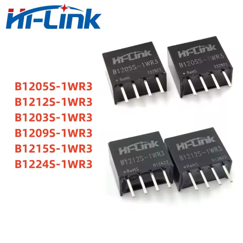 Hilink DC DC 12V to 3.3V 5V 9V 12V 15V 24V 1W Isolated Power Supply Module B1205S-1WR3 B1212S-1WR3 S