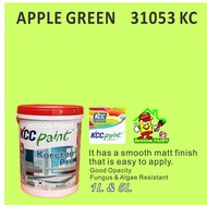 APPLE GREEN 31053 KC ( 1L or 5L ) KCC PAINT INTERIOR KORETON PRO PROFESSIONAL SERIES INTERIOR EMULSI