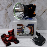Senter Kepala LED Cahaya Putih T6 200 Watt Mitsuyama MS-180P Headlamp Senter Kepala Headlamp Jumbo