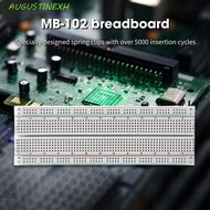AUGUSTINEXH MB-102 Breadboard, U Shape 830 Tie Points 830-Hole Breadboard, Jumper Cable Wire Set Whi