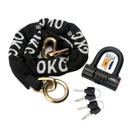 Ultra Security Motorcycle Chain Lock, 4 Keys, 13lbs, 5 ft x 1/2in (12mm) Thick Lock Chain Heavy Duty