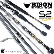 คันเบ็ด BISON  S2 รุ่น NEW S2 กระทิงดำ  สีโทนดำดุ หล่อจบครบทุกงานตีเหยื่อปลอม เหนียวทนต่อการอัดปลาสำ