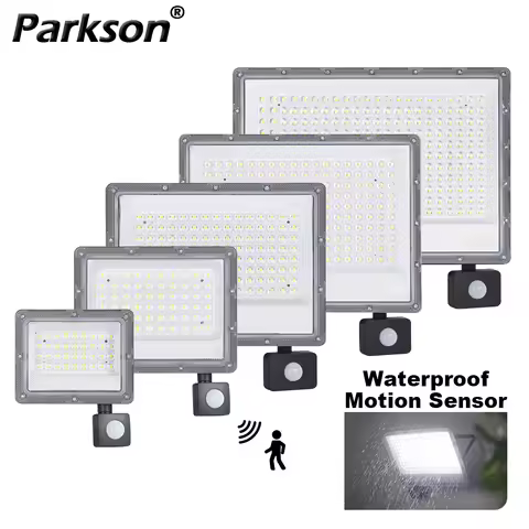 PIR Motion Sensor LED Flood Light Spotlight 220V Outdoor Projector 50W 100W 200W 300W 500W IP66 Wate
