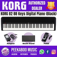KORG B2 88 Keys Smart Digital Piano with Natural Hammer Action with Damper Pedal &amp; Music Stand &amp; AC Adapter