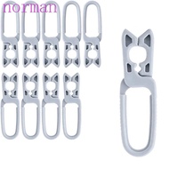 NORMAN 10 Pcs Clothes Pegs, Plastic Small Clothing Clip, Practical Windproof White/Grey Washing Pegs