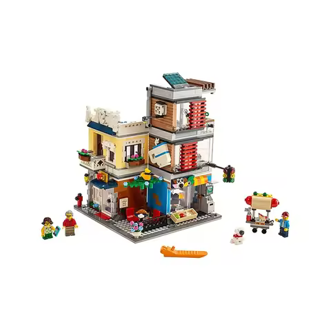 LEGO LOGO Creator Pet Store & Coffee Lounge Building Blocks 601 1000pcs 31097