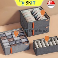 6/7/20 Grids Foldable Wardrobe Organizer Storage Box Underwear Bras Socks Drawer Cabinet Divider