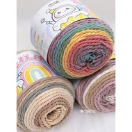 Snowball 5-Strand Cake Ball Rainbow Cotton Handmade diy Knitted Bag Yarn Ball Milk Cotton Scarf Pill