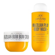 SOL DE JANEIRO Brazilian Bum Bum Cream and Brazilian Play Moisturizing Shower Cream Gel Body Wash Fu