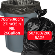 TEMU 70 X 90cm (98l) 26 Gallon Daily Lightweight Trash Bags, Durable And Flexible Black Bin Liners, 