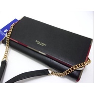 Blue Label Crestbridge Check Piping Leather Wallet Bag