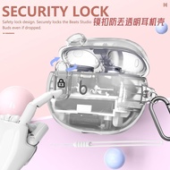 [Shock-resistant Transparent Cover] Transparent Beats Studio Buds Earphone Protective Case Snap-on B