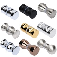 Aksesori bilik mandi pintu kaca bilik mandi pemegang lubang tunggal aloi aluminium silinder padat ak