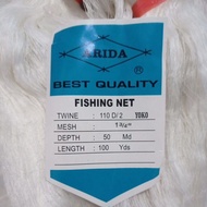 jaring ikan NILON ARIDA 110/ D2  1¾ inch 50md/100yds yoko pukat jala jaring ikan bisa untuk jaring b