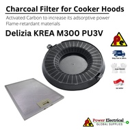 DELIZIA KREA M300 PU3V 2L IX F/90 (E015A) | Compatible Cooker Hood Charcoal Carbon Filter Replacemen