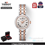[Official Warranty] Tissot T126.010.22.013.01 Women's Bellissima Small Silver Dial Rose Gold Two-Tone Stainless Steel Strap Watch T1260102201301 (watch for women/ jam tangan perumpuan / tissot watch for women / tissot watch / women watch)