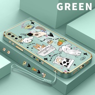 HP Golden Chromic Plating Casing For Vivo Z1 Pro Z5X 2019 2020 X90 X90 Pro Cute Dog Bathing Sleepwea