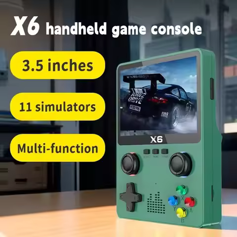 X6 Portable Retro Gaming Console – 3.5/4" IPS HD Screen, 10000+ Classic Games, Great Gift for All Ag